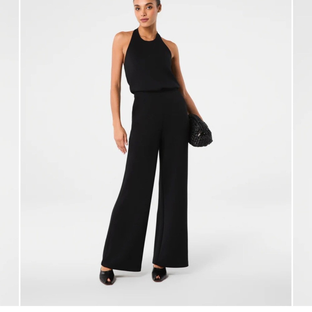 Spanx Airessentials Black Women's Halter Jumpsuit XS Tall